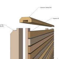 Bevel Edge Cedar Slatted Fence Panel